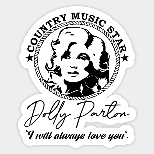 Dolly Parton Country Music Star Sticker by artbooming